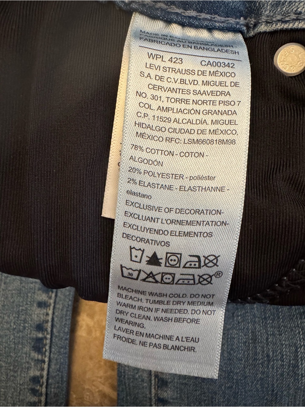 Signature by Levi Strauss Light Blue Skinny Jeans 16Long - Picture 5 of 9
